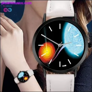 Leather Strap Analog Solar System Watch