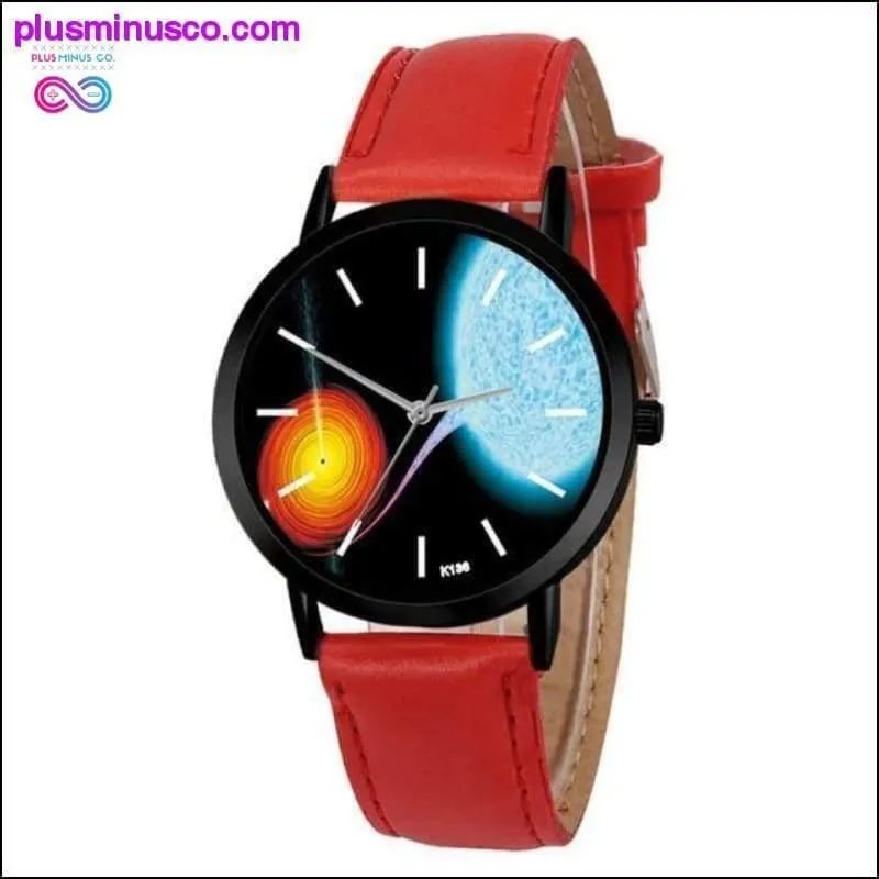 Leather Strap Analog Solar System Watch