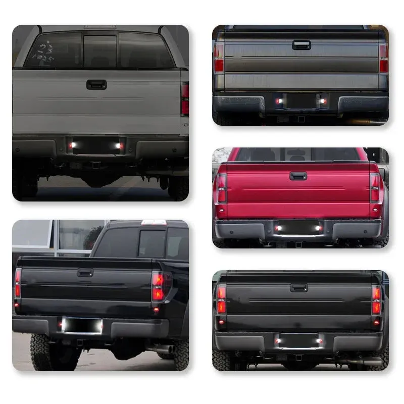 LED License Plate Tag Light Red Neon Tube Exclusive for Ford F150 F-150 F250 F-250 F-350 F350 F-450 F-550 Car Replacement Parts
