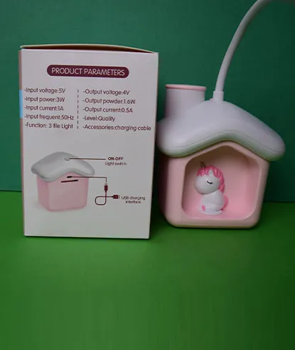LED Multi Functional Mini Desk Lamp, Student Eye Protection, USB Rechargeable Children's Savings Can, Three Speed Adjustable Cartoon Desk Lamp