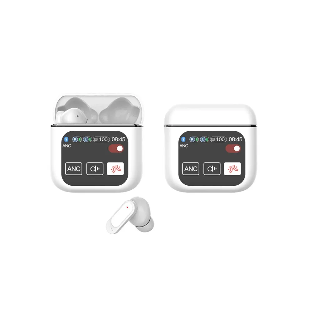 LED Touchscreen SE60 Wireless Bluetooth Headphone TWS Earphones Visible Active Noise Cancellation Sport Earphone