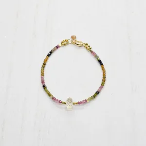 Lemon Quartz & Tourmaline Luna  Bracelet