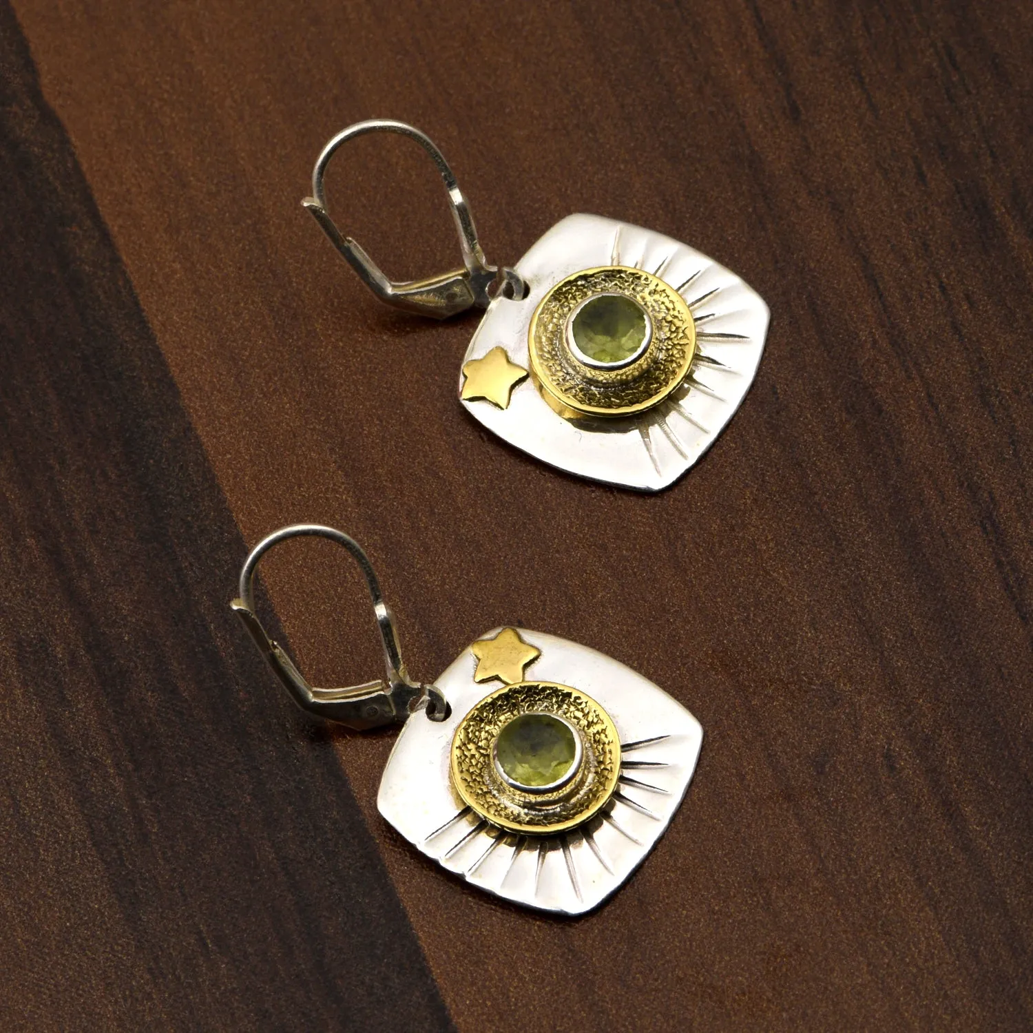 Lemon Quartz Handmade Dangle Earrings