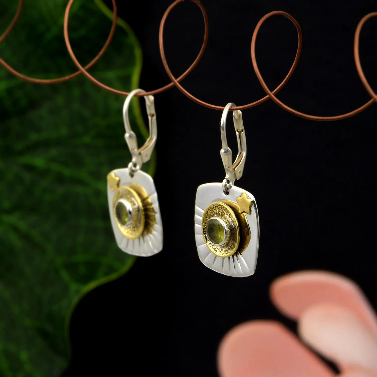 Lemon Quartz Handmade Dangle Earrings