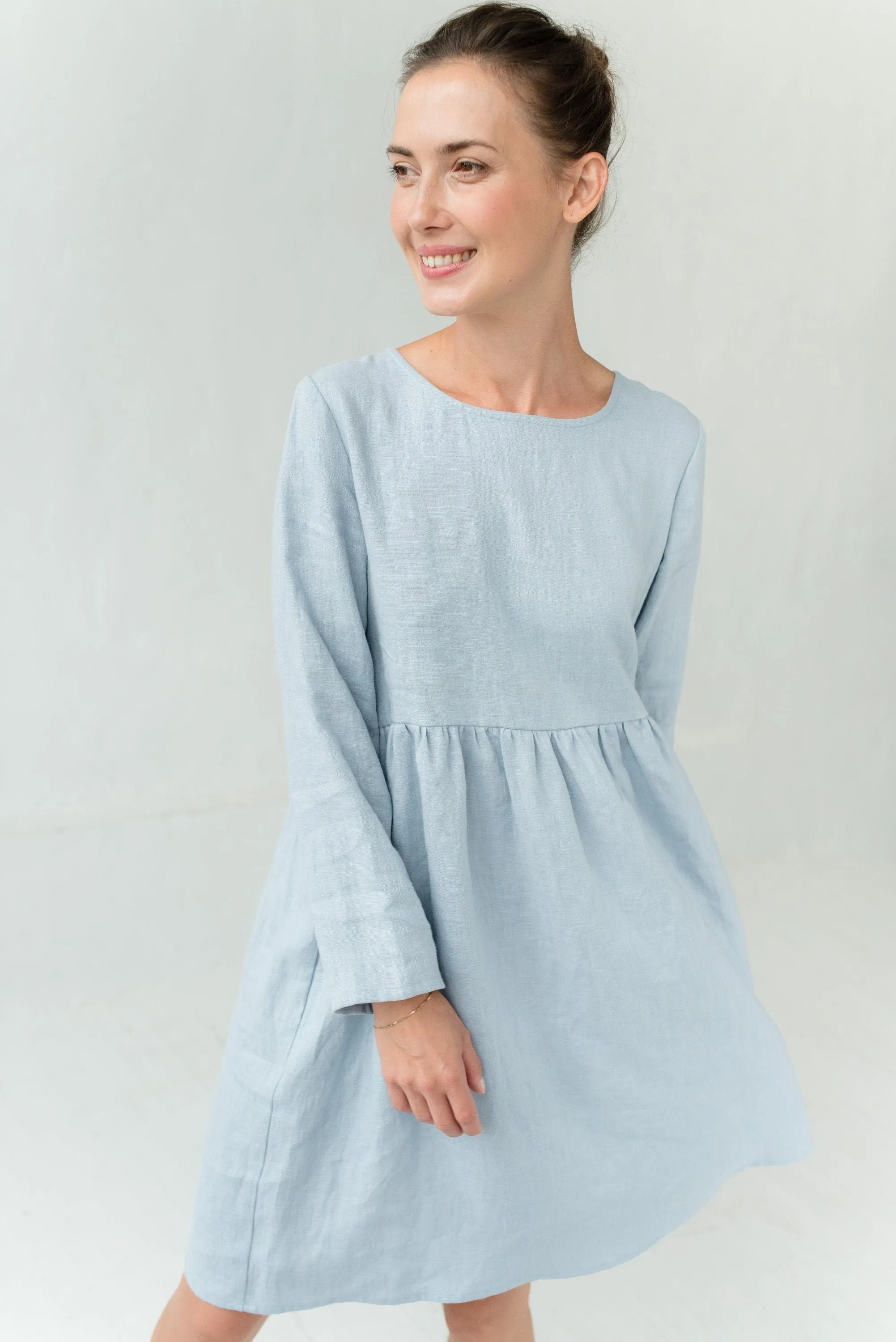 LeMuse CANDY linen dress, Deep blue, XL