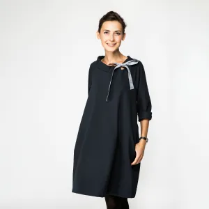 LeMuse Elegant FRENCH dress, Deep blue, S