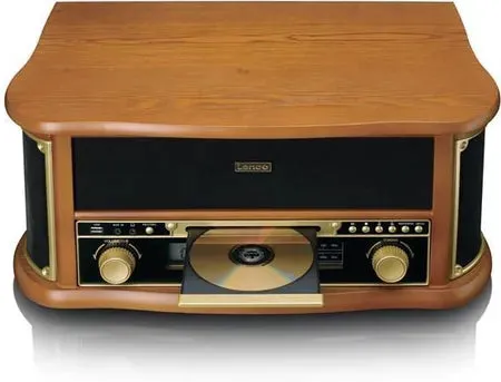 LENCO CLASSIC PHONO - Wooden retro Record Player with Bluetooth