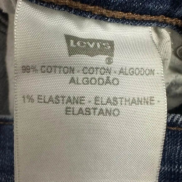 Levi's 505 Straight Leg Womens Blue Jeans Size 10 Distressed Denim