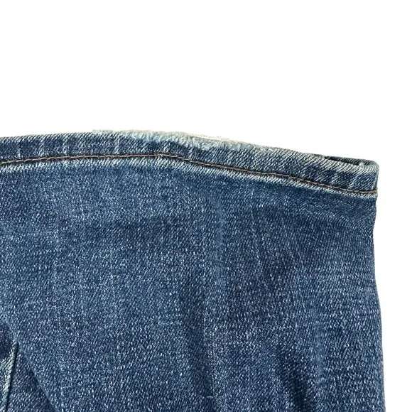Levi's 505 Straight Leg Womens Blue Jeans Size 10 Distressed Denim