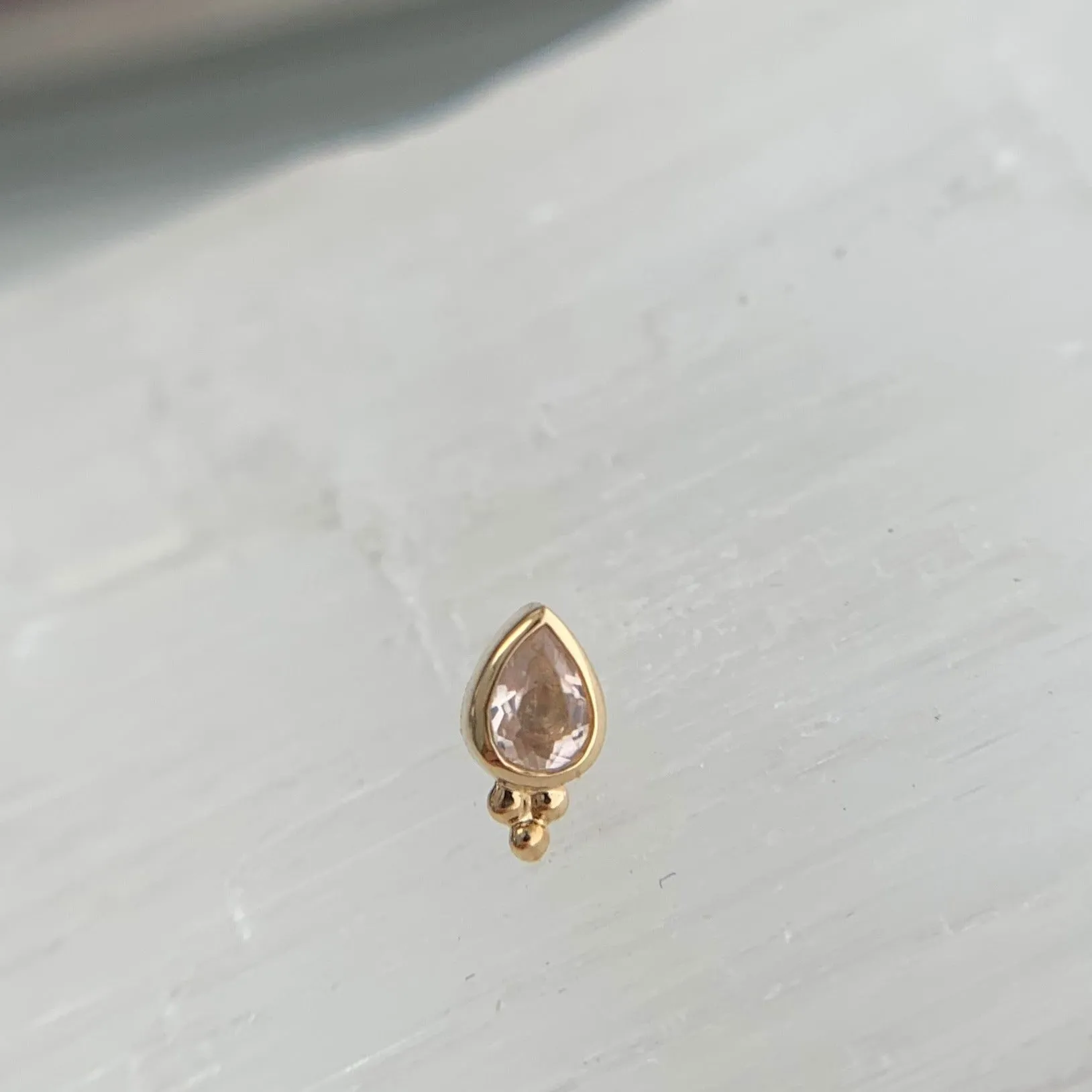 Lex with Faceted Rose Quartz Threadless End