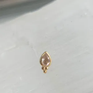 Lex with Faceted Rose Quartz Threadless End