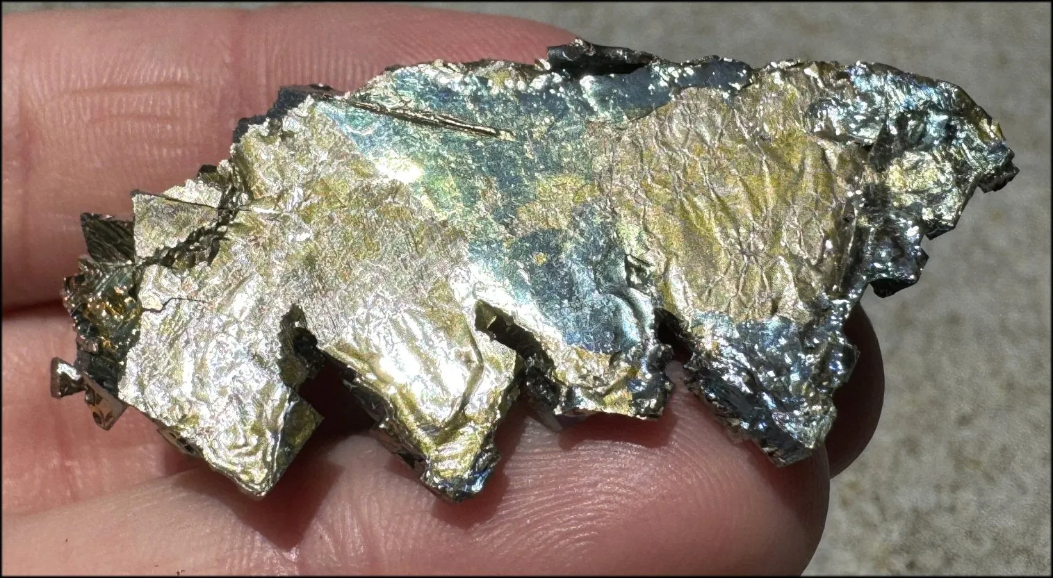 Lg. BISMUTH Crystal Specimen with Fabulous Geometric Patterns - Promote calm