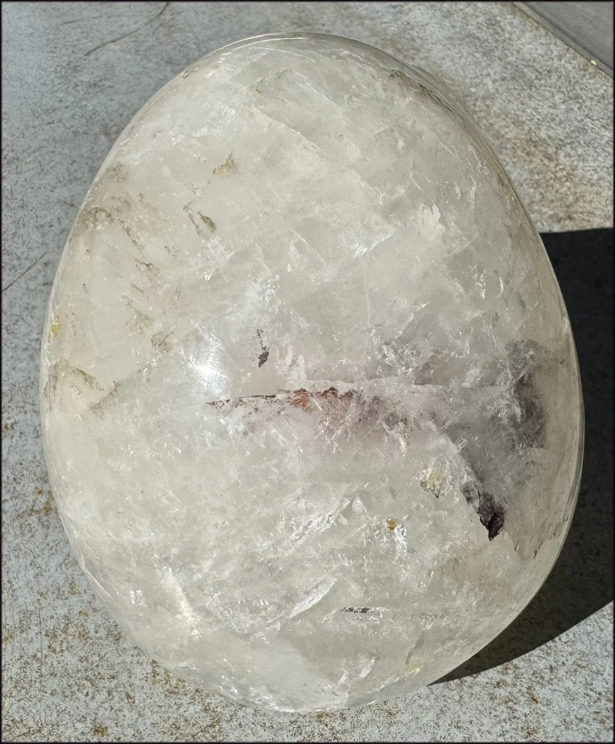 LifeSize Himalayan Quartz Crystal Skull with Multi-Colored Hematite, Fantastic Shimmery Rainbows! - Just over 8lbs