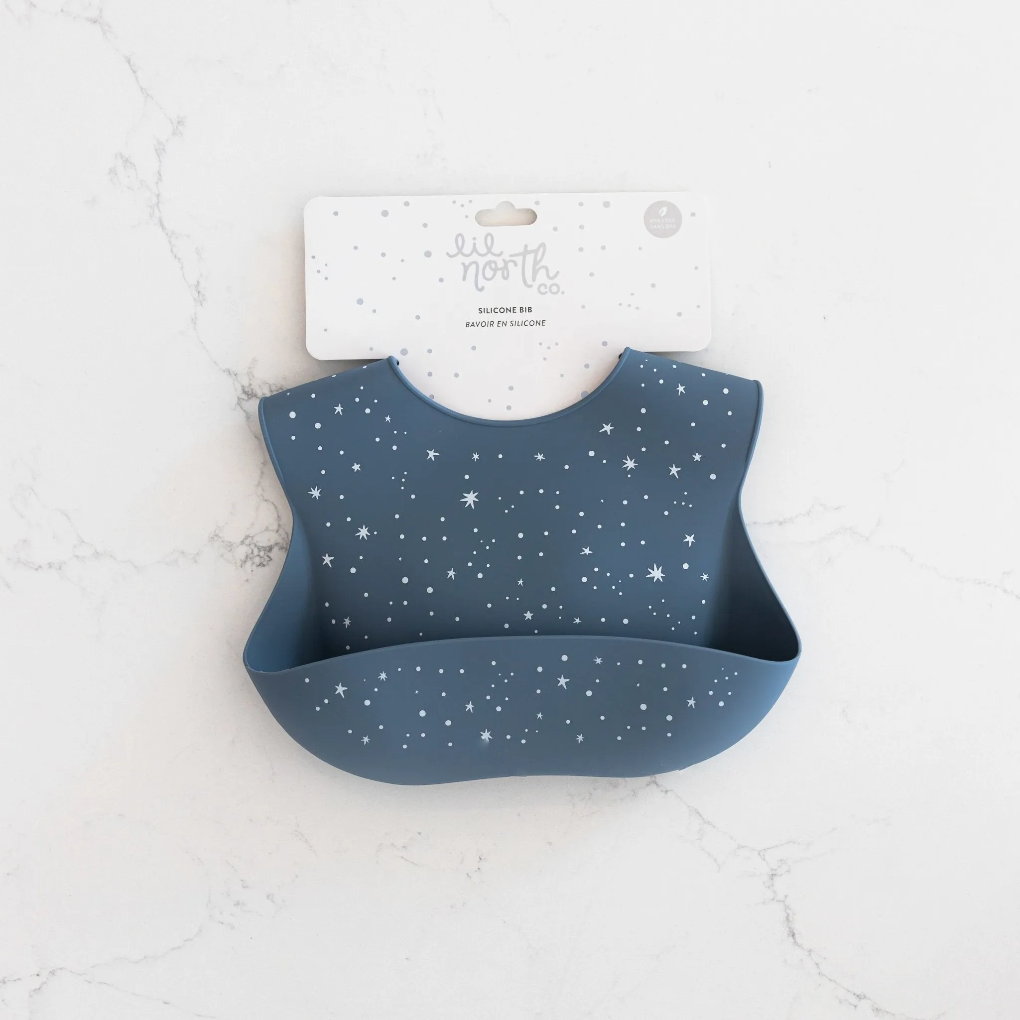 Lil North Co. Blue Star Silicone Bib