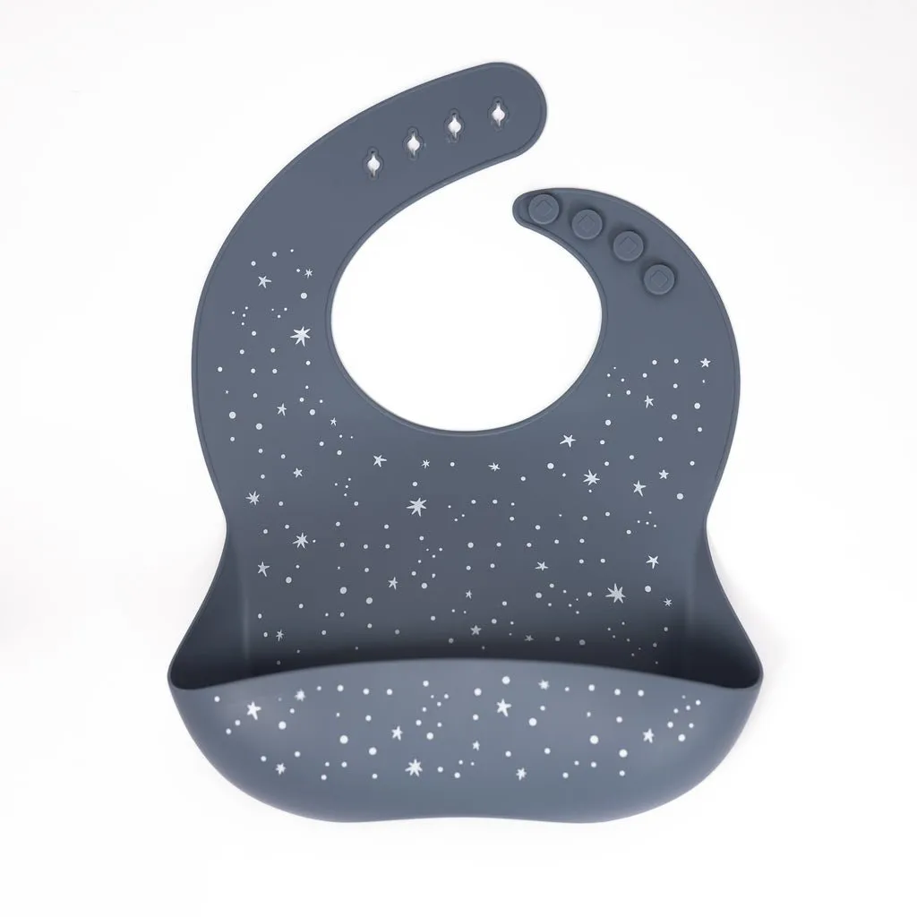 Lil North Co. Blue Star Silicone Bib
