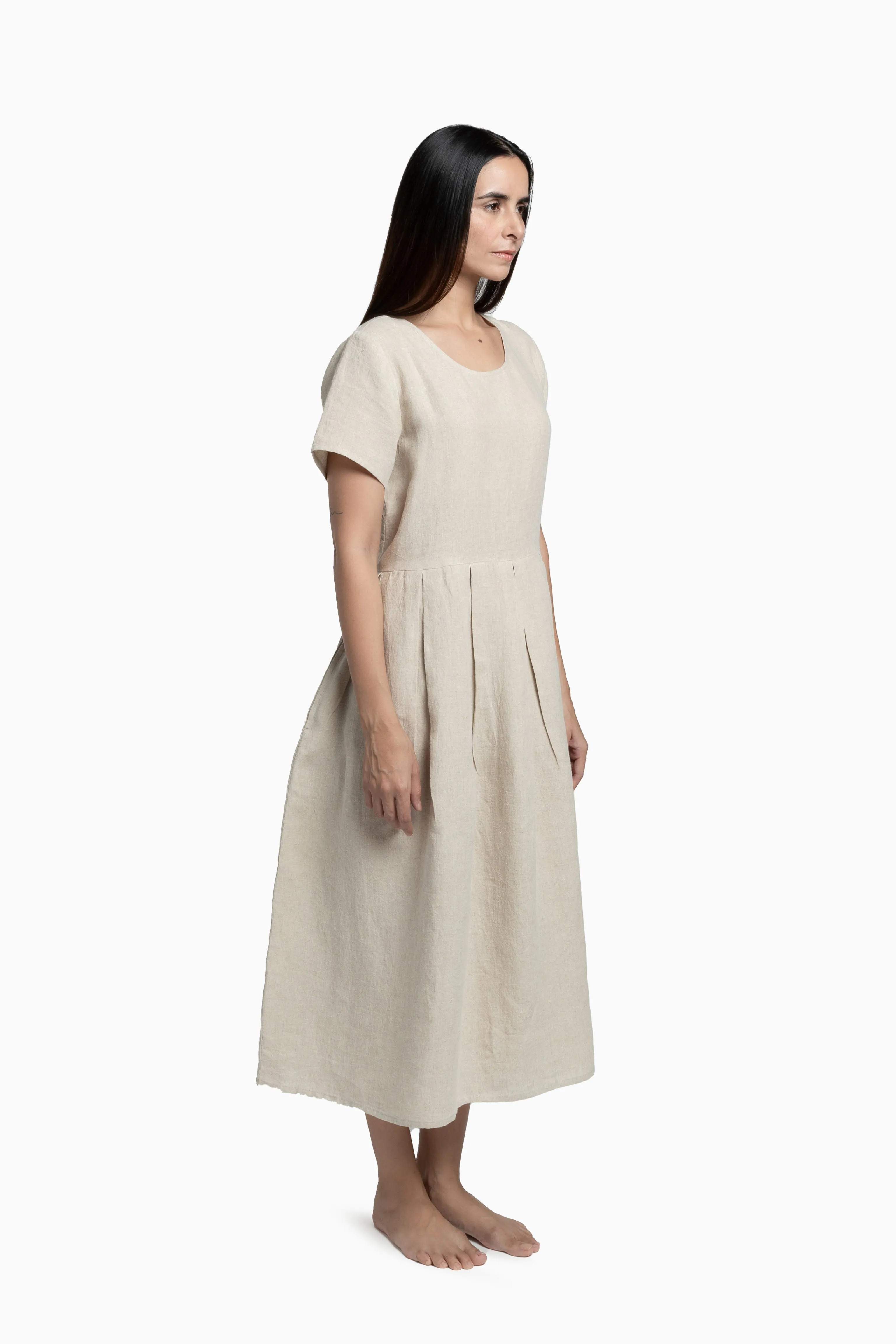 Linen Selah Dress-Pacific Blue