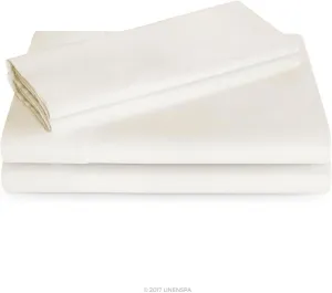 Linenspa 600 TC 3-Piece Ultra Soft Deep Pocket Cotton Sheet Set Ivory Twin XL
