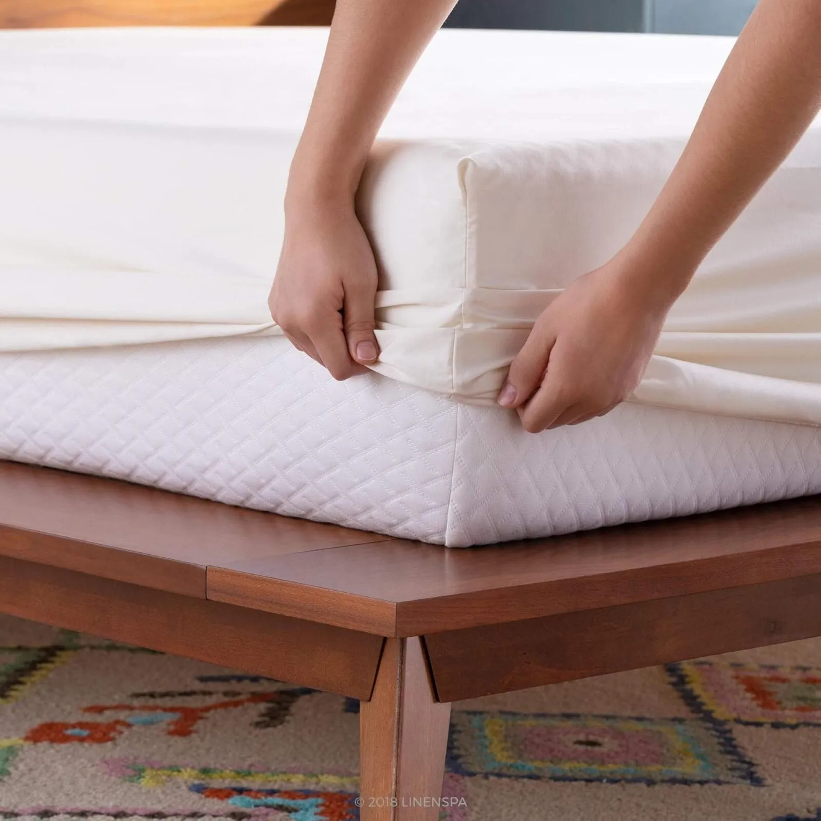 Linenspa 600 TC 3-Piece Ultra Soft Deep Pocket Cotton Sheet Set Ivory Twin XL