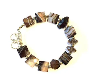 Lines of Love Agate Bracelet