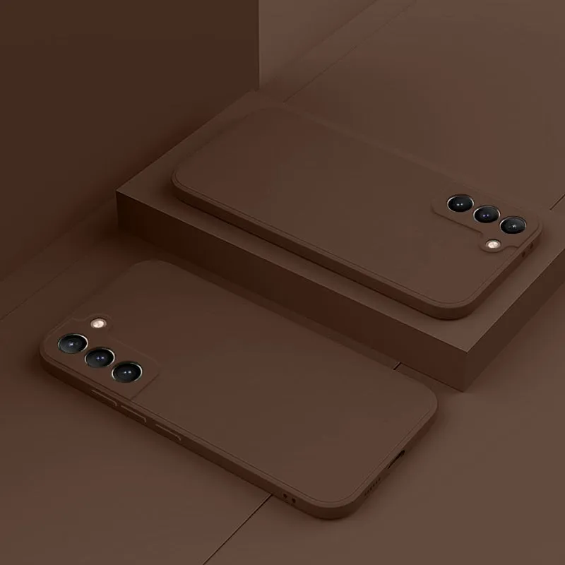 Liquid Silicone Phone Case for Samsung Galaxy S21 S22 S20 Ultra S10 Plus FE A72 A71 A52 A51 A32 A31 4G 5G Soft Thin Cover