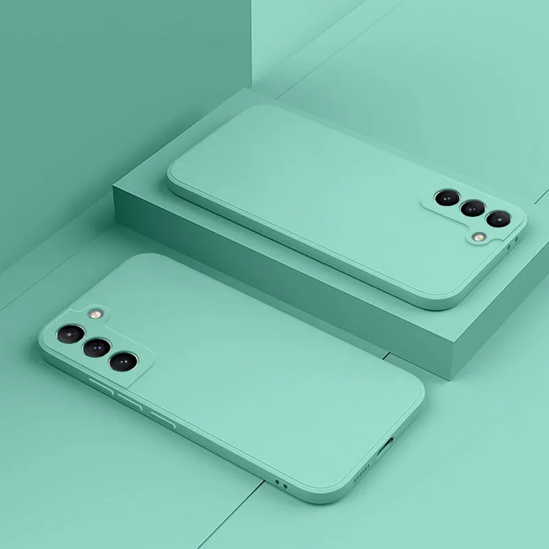 Liquid Silicone Phone Case for Samsung Galaxy S21 S22 S20 Ultra S10 Plus FE A72 A71 A52 A51 A32 A31 4G 5G Soft Thin Cover