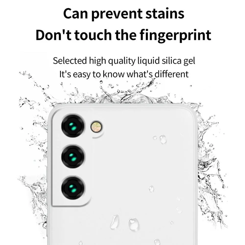Liquid Silicone Phone Case for Samsung Galaxy S21 S22 S20 Ultra S10 Plus FE A72 A71 A52 A51 A32 A31 4G 5G Soft Thin Cover