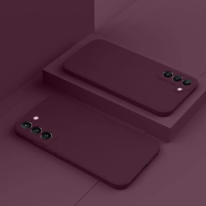 Liquid Silicone Phone Case for Samsung Galaxy S21 S22 S20 Ultra S10 Plus FE A72 A71 A52 A51 A32 A31 4G 5G Soft Thin Cover