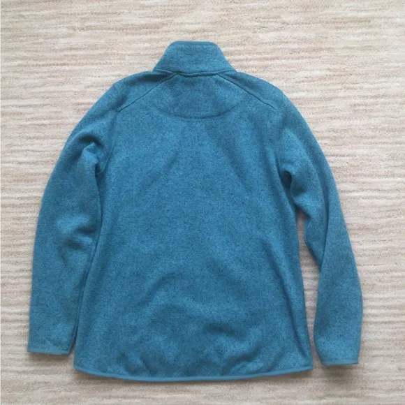 L.L.Bean Women’s Sweater Fleece Full-Zip Jacket Evening Blue/Aqua Size Small
