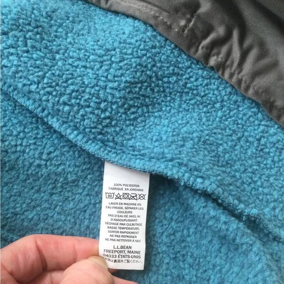 L.L.Bean Women’s Sweater Fleece Full-Zip Jacket Evening Blue/Aqua Size Small