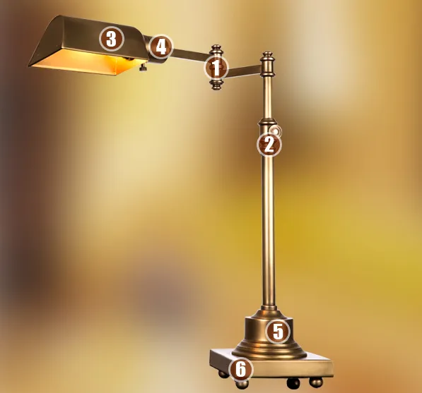 Loft Antique Swing Arm Desk Working Lamp