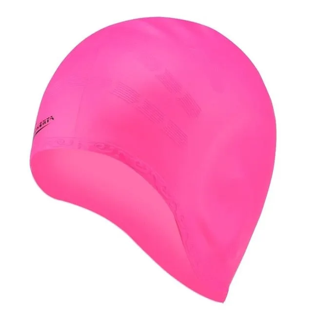 Long Hair Waterproof Swim Pool Cap Ear Protect Large Silicone Diving Hat