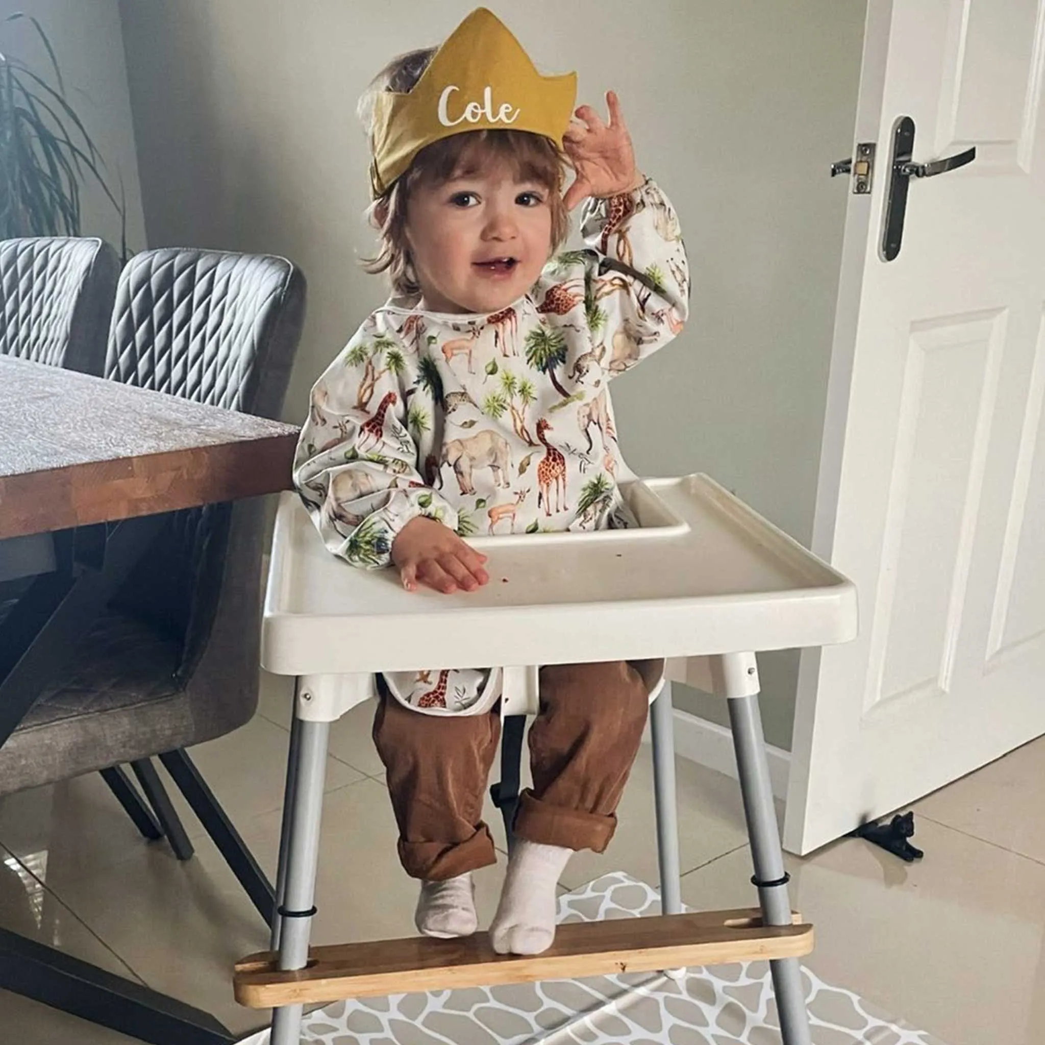 Long Sleeve Coverall Bib - Wild Safari