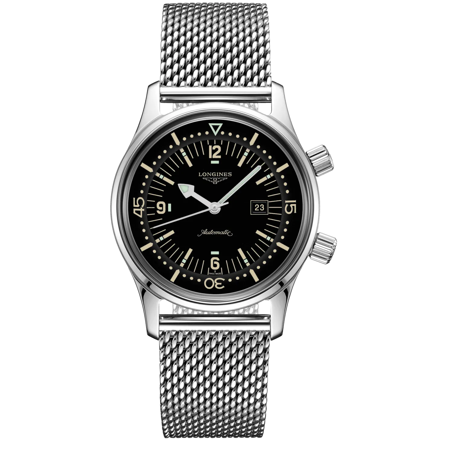 LONGINES WATCH THE LONGLES LEGEND DIV Watch 36mm Automatic Black Steel L3.374.4.50.6