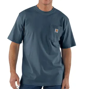 Loose Fit Heavyweight Short-Sleeve Pocket T-Shirt - Bluestone - K87