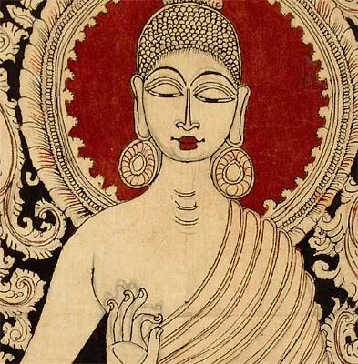 Lord Buddha - Cotton Kalamkari Painting