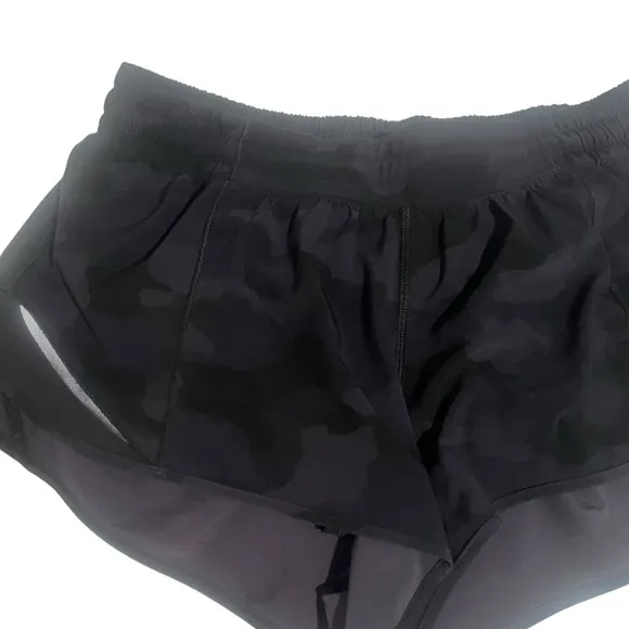 LULULEMON Hotty Hot Lined  Black Camo 2.5” Short