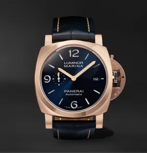 Luminor Marina Sole Blu Automatic 44mm Goldtech and Alligator Watch