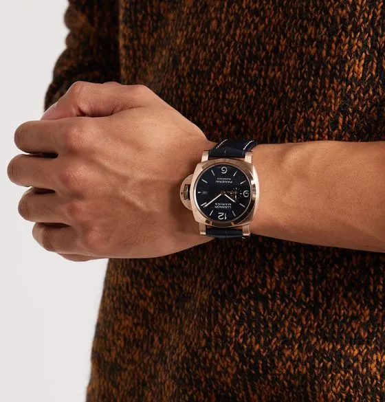 Luminor Marina Sole Blu Automatic 44mm Goldtech and Alligator Watch
