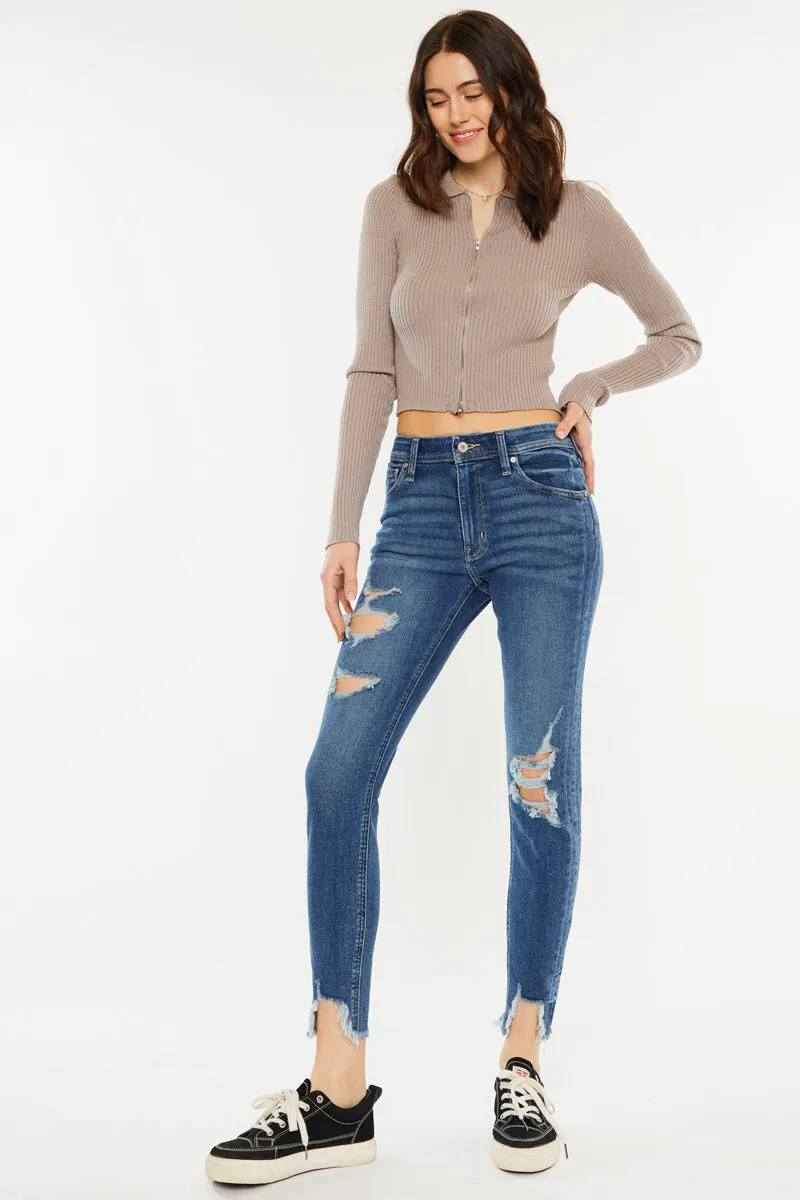 Luna High Rise Ankle Skinny Jeans