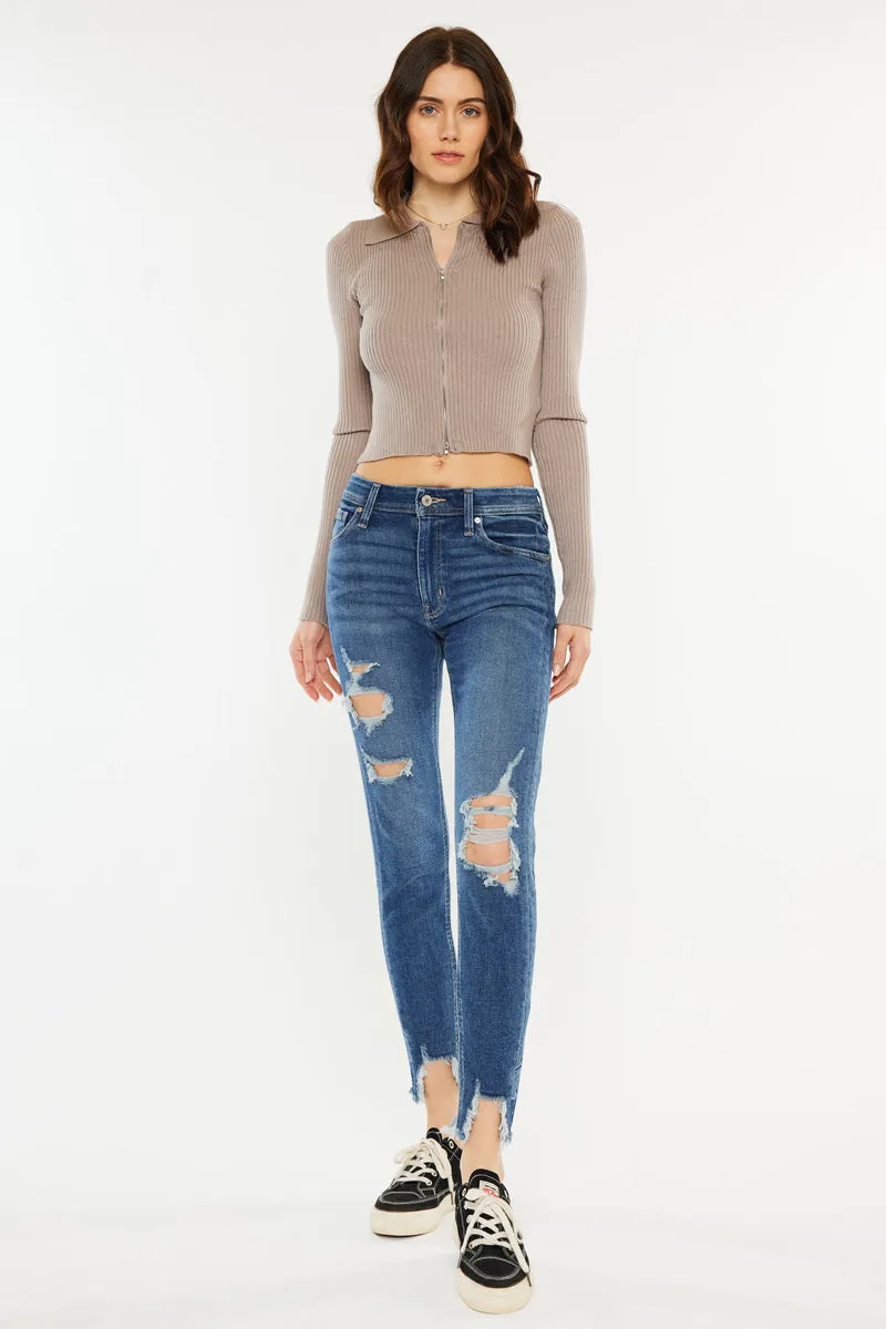 Luna High Rise Ankle Skinny Jeans