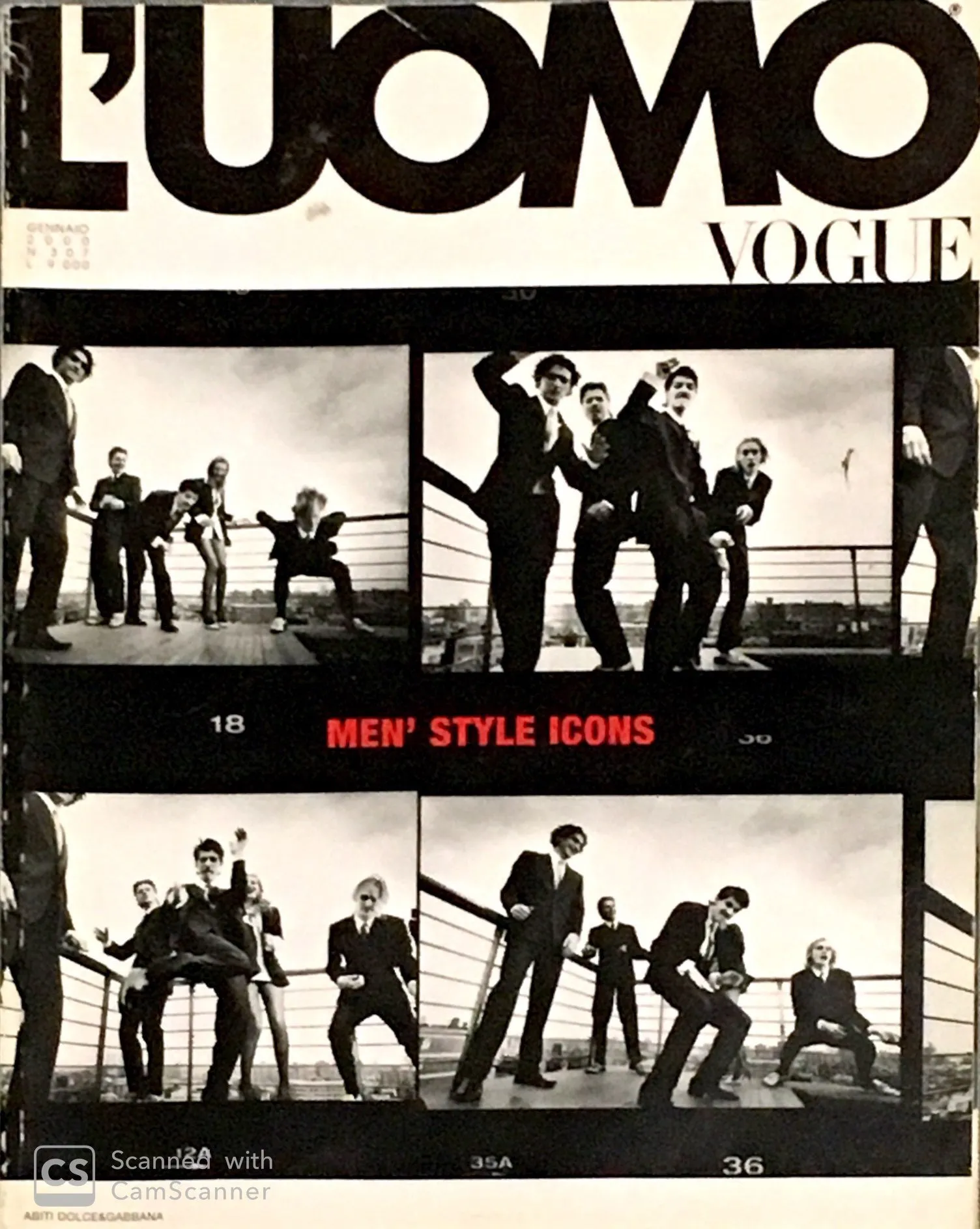 L'UOMO VOGUE Magazine January 2000 MATTHEW MODINE Miles Aldridge STEVEN KLEIN