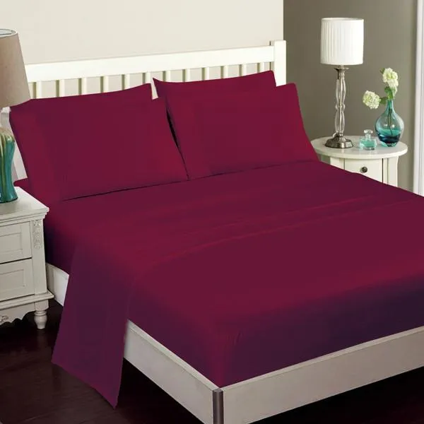 Luxury 6-Piece Super Soft Deep-Pocket Bamboo Bed Sheet Set - Assorted Colours