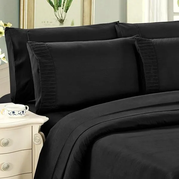 Luxury 6-Piece Super Soft Deep-Pocket Bamboo Bed Sheet Set - Assorted Colours