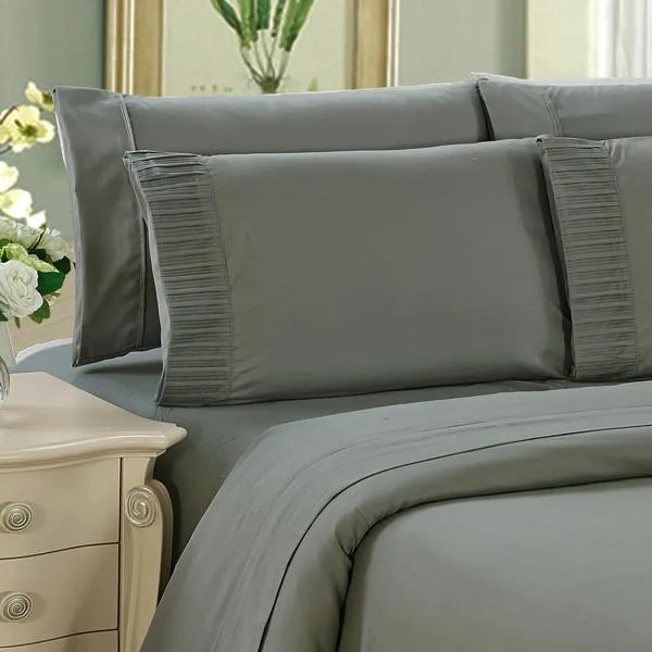 Luxury 6-Piece Super Soft Deep-Pocket Bamboo Bed Sheet Set - Assorted Colours