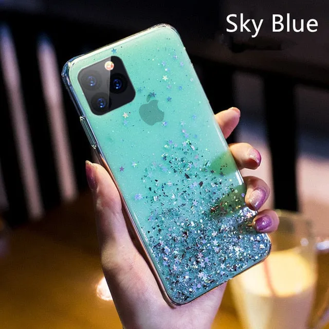 Luxury Bling Glitter Phone Case For iPhone- Transparent Cases