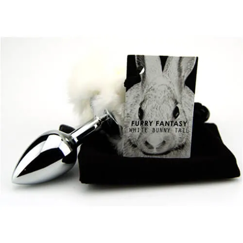 Luxury Bunny Tail Butt Plug – Teardrop Shaped Anal Toy with Faux Fur Tail for Role Play