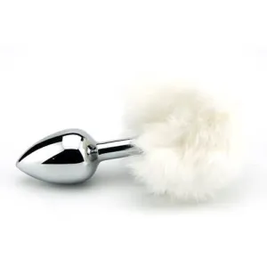 Luxury Bunny Tail Butt Plug – Teardrop Shaped Anal Toy with Faux Fur Tail for Role Play