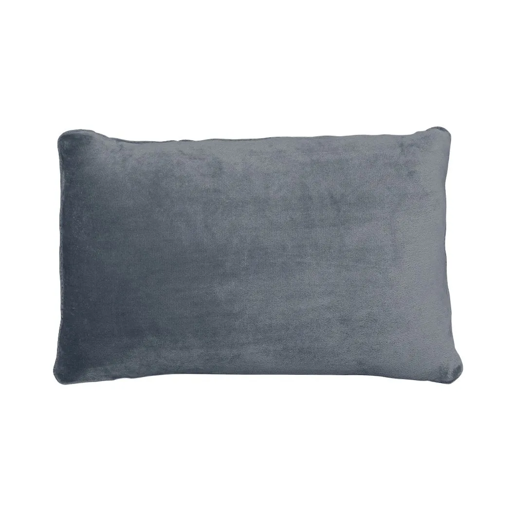 Luxury Flannel Quilt Cover with Pillowcase Dark Grey Double