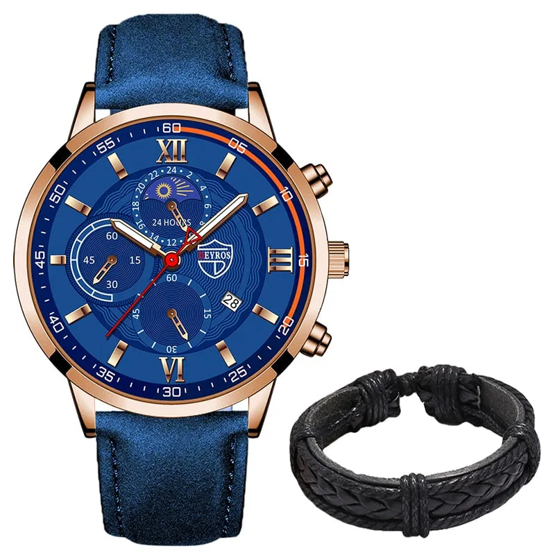 Luxury Stainless Steel Quartz Sport Watch for Men"