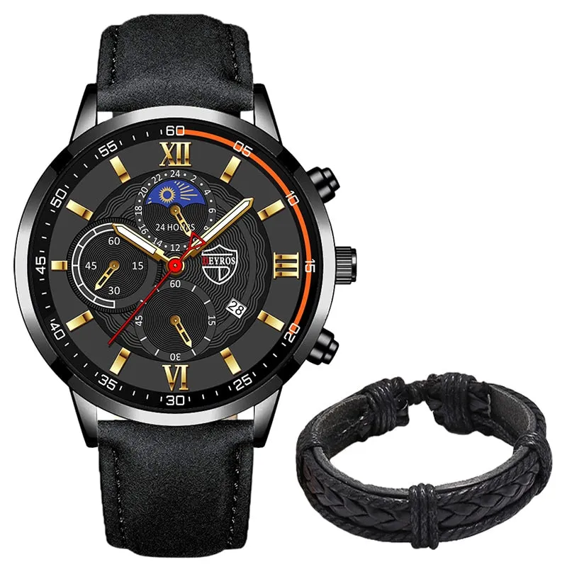 Luxury Stainless Steel Quartz Sport Watch for Men"
